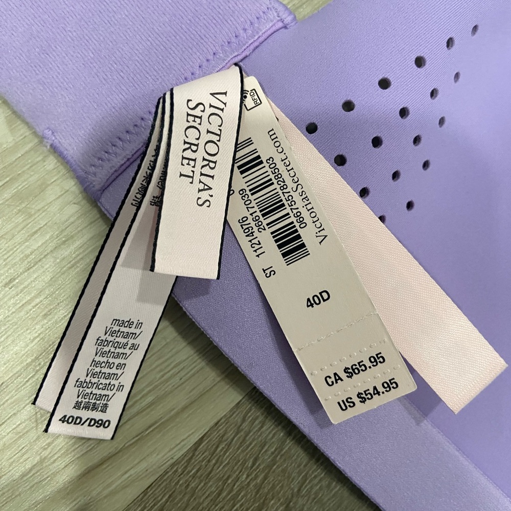 Victoria Secret Lavender Sports Bra 40D Brand New - Picture 6 of 8